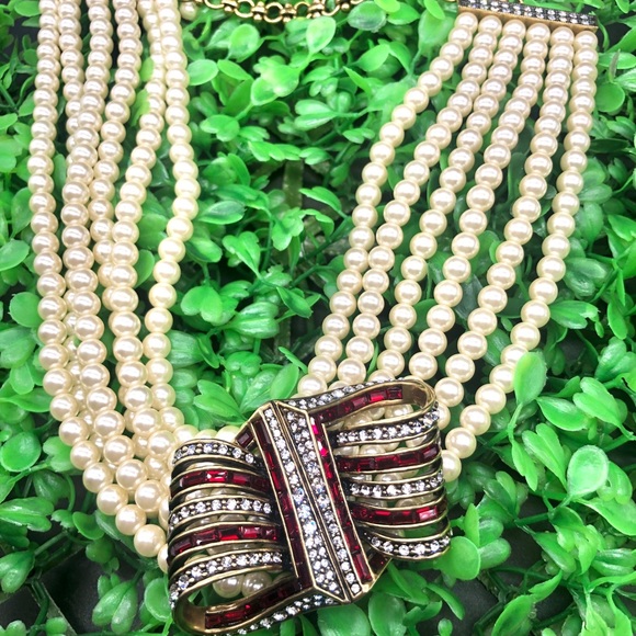 Heidi Daus 🆕 “Ribbon Candy”  Necklace 6 row necklace - Picture 5 of 13